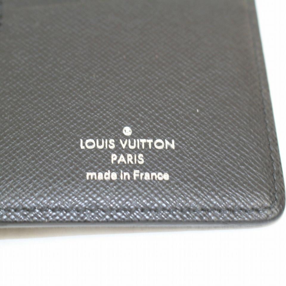 Louis Vuitton Black Damier Graphite Brazza Long Bifold Portefeuille 871035 For Sale 6