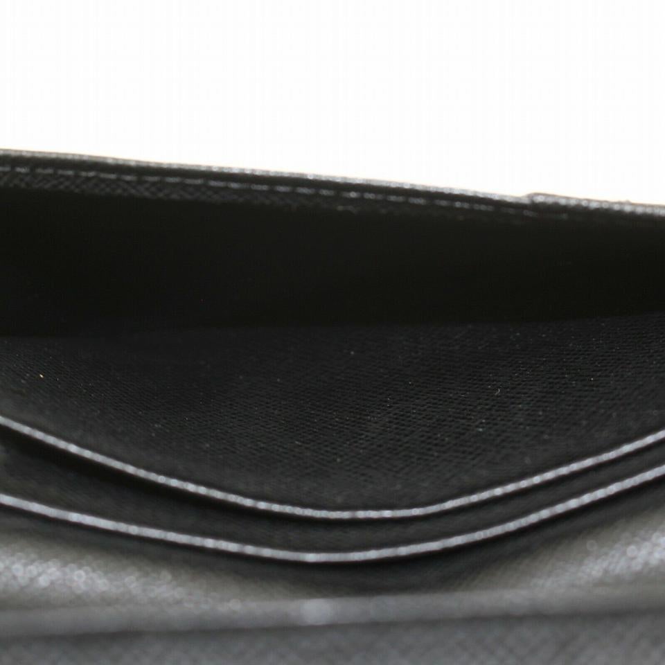 Louis Vuitton Black Damier Graphite Brazza Long Bifold Portefeuille 871035 For Sale 3