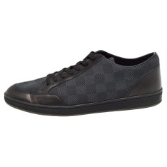 Louis Vuitton Black Damier Graphite Canvas and Leather Offshore Low Top Sneakers