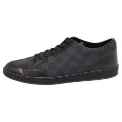 Schwarze Damier Graphit Canvas und Leder Offshore Low Top Turnschuhe von Louis Vuitton in Schwarz