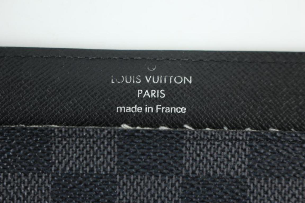 Louis Vuitton Black Damier Graphite Card Case 99lt8 Wallet For Sale 4