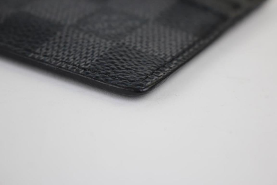 Louis Vuitton Black Damier Graphite Card Case 99lt8 Wallet For Sale 3