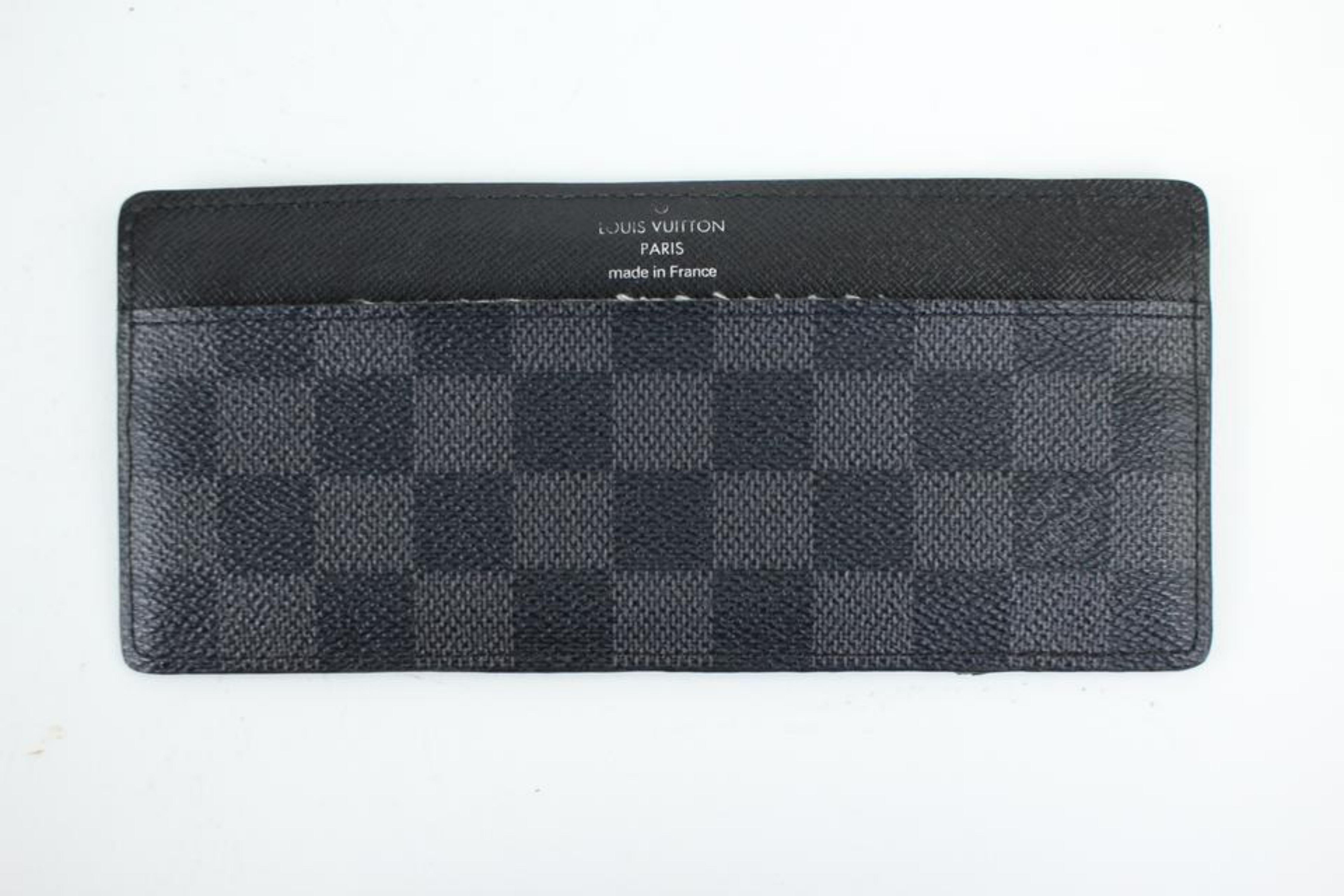 Louis Vuitton Black Damier Graphite Card Case 99lt8 Wallet For Sale 5