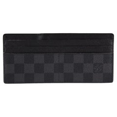 Louis Vuitton Black Damier Graphite Card Holder Long Case 8lvs1221