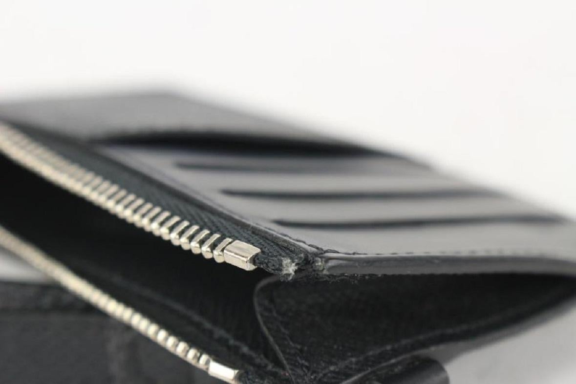 Louis Vuitton Black Damier Graphite Card Holder Wristlet Pouch Clutch 258lv21 5