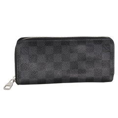 Louis Vuitton Black Damier Graphite Coated Canvas Zip Around Wallet