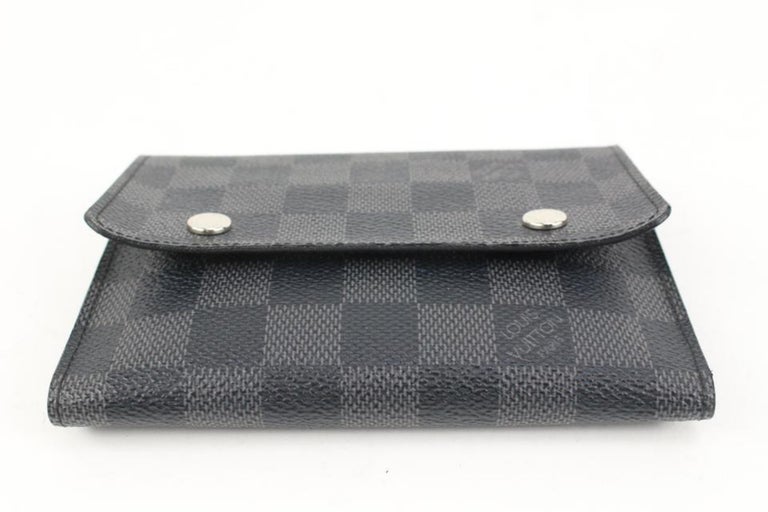 Louis Vuitton Wallet Compact Trifold Damier Graphite Black in