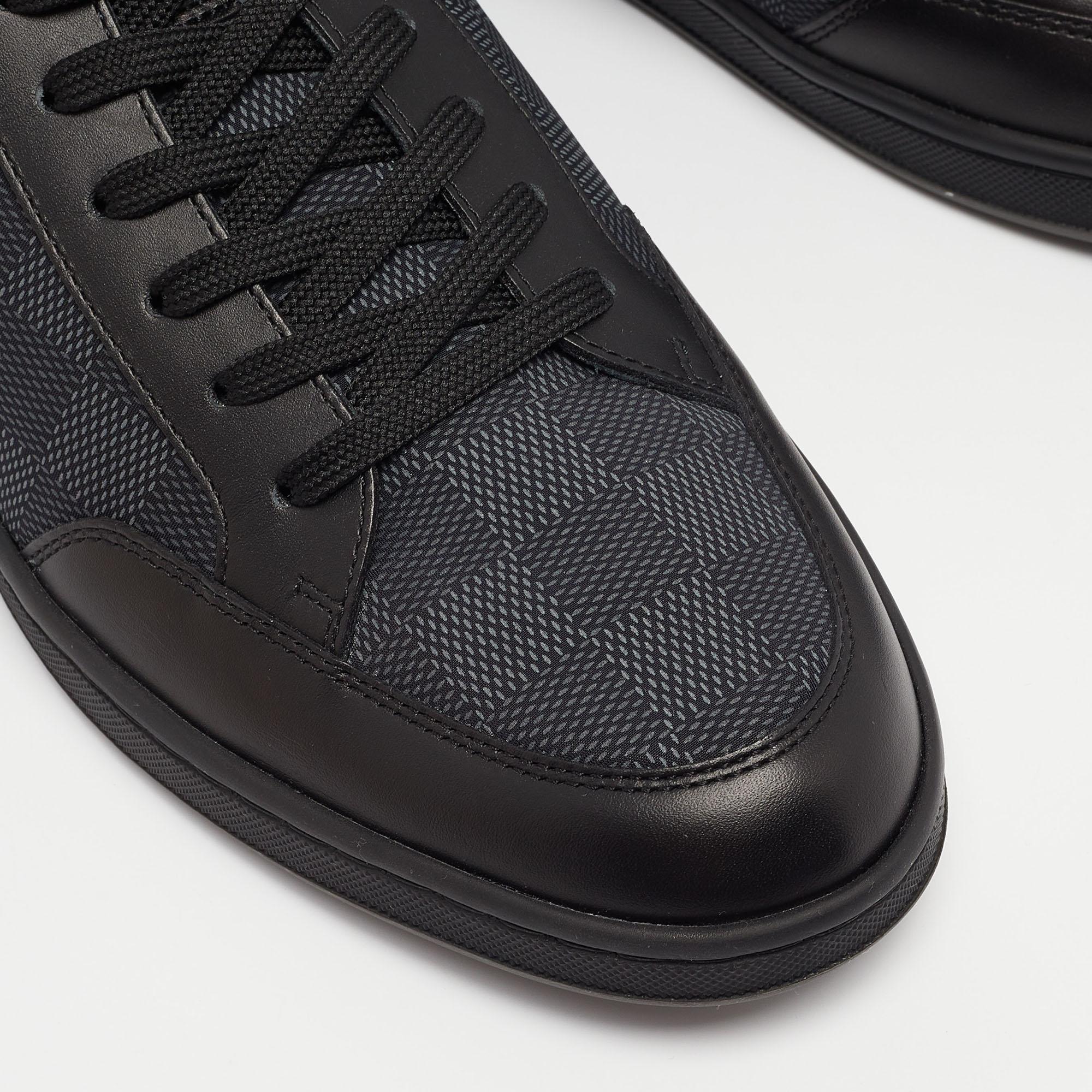Louis Vuitton Black Damier Graphite Fabric Offshore Sneakers Size 40.5 3