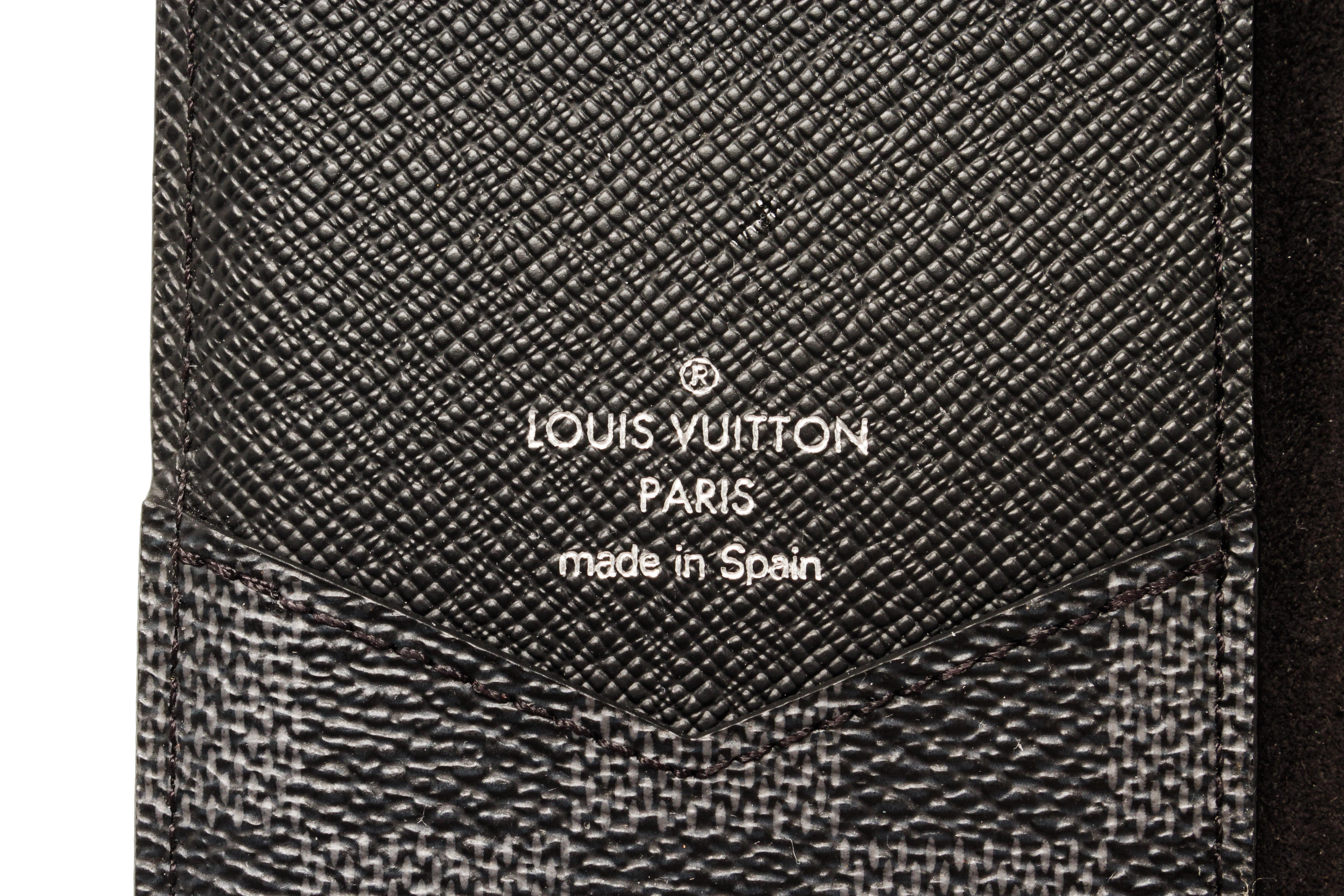 Louis Vuitton Black Damier Graphite Iphone X Folio Cover Case 4