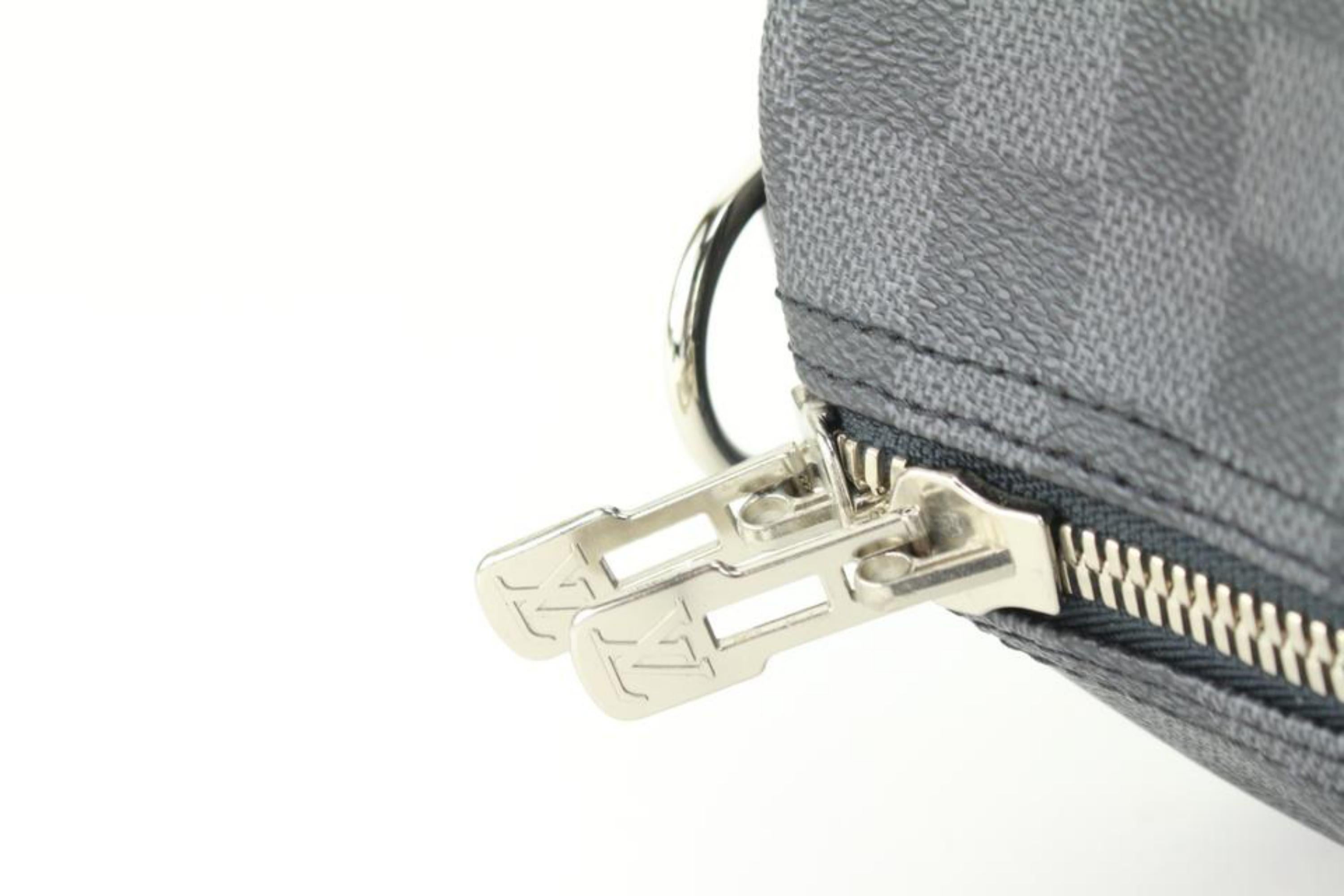 Louis Vuitton Black Damier Graphite Keepall Bandouliere 45 Duffle Bag 4l830a For Sale 1