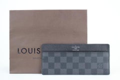 Louis Vuitton Black Damier Graphite Long Card Case 901lt9 Wallet