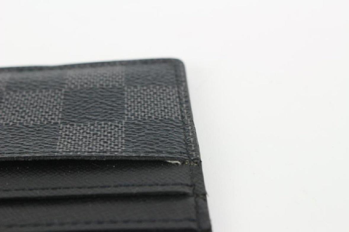 Louis Vuitton Black Damier Graphite Long Card Holder Wallet Insert 2LV927 2