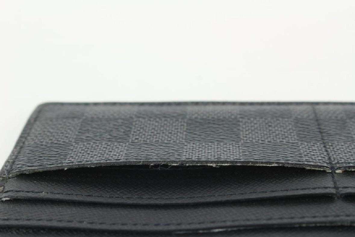 Louis Vuitton Black Damier Graphite Long Card Holder Wallet Insert 2LV927 4
