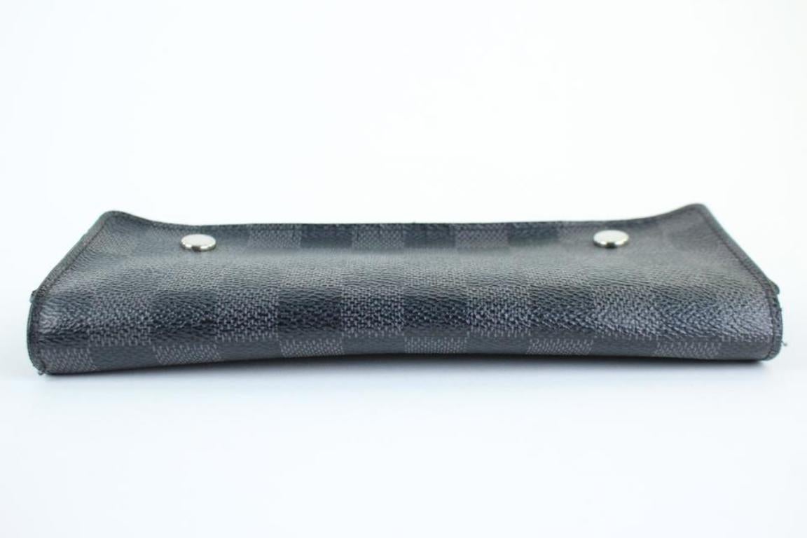 Louis Vuitton Black Damier Graphite Portefeuille Long Modulable Bifold 901lt16  For Sale 7