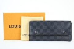 Louis Vuitton Black Damier Graphite Portefeuille Long Modulable Bifold 901lt16