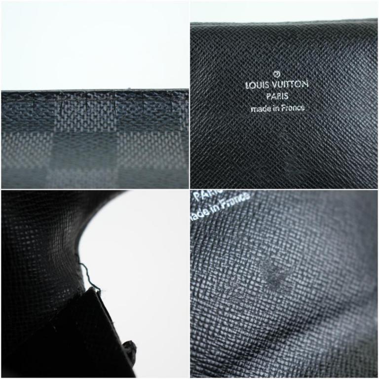 Louis Vuitton Black Damier Graphite Portefeuille Long Modulable Bifold 901lt16  For Sale 3