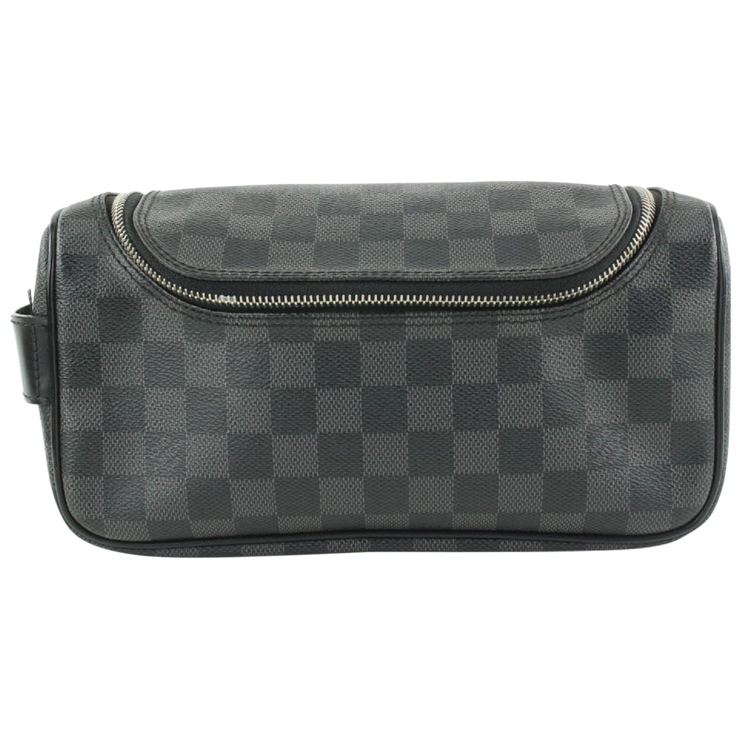 Louis Vuitton Black Damier Graphite Toiletry Pouch Poche Toilette 12lvs624