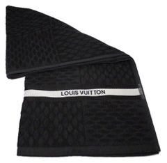 Vintage Louis Vuitton Black Damier Graphite Towel Lvtl150 Scarf/Wrap
