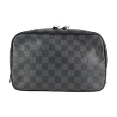 Louis Vuitton Black Damier Graphite Trousse Toilette GM 204lvs55
