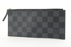 Louis Vuitton Black Damier Graphite Zip Pouch Toiletry Pouch 170lvs53