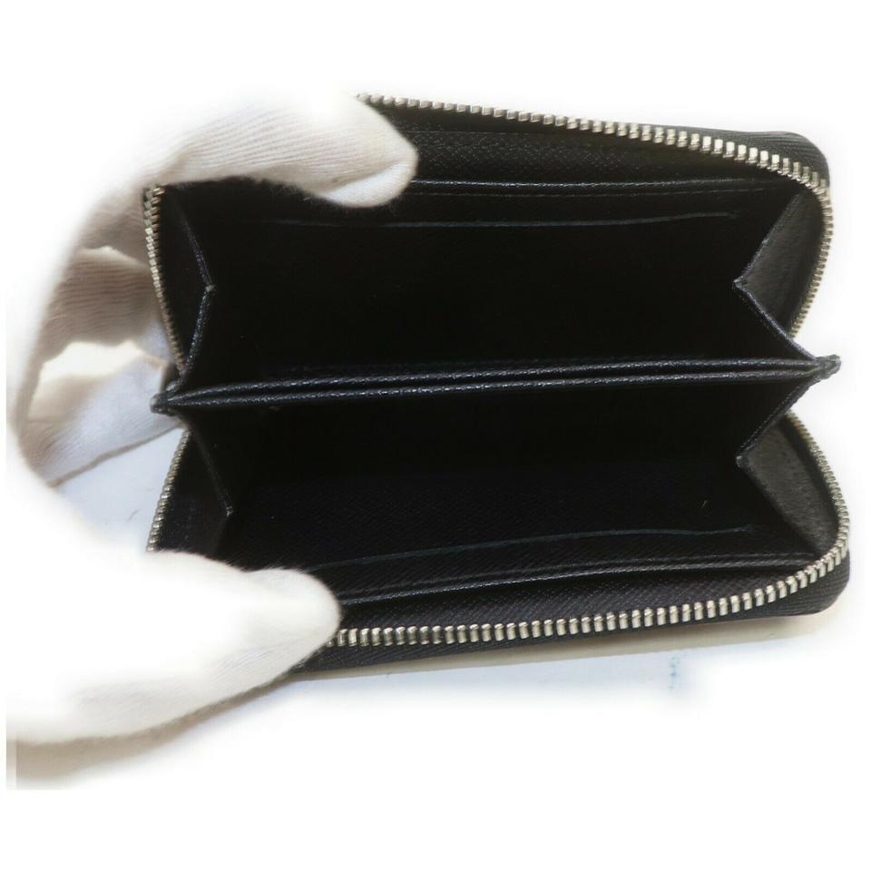 Louis Vuitton Black Damier Graphite Zippy Coin Purse Compact Wallet 861781 For Sale 6