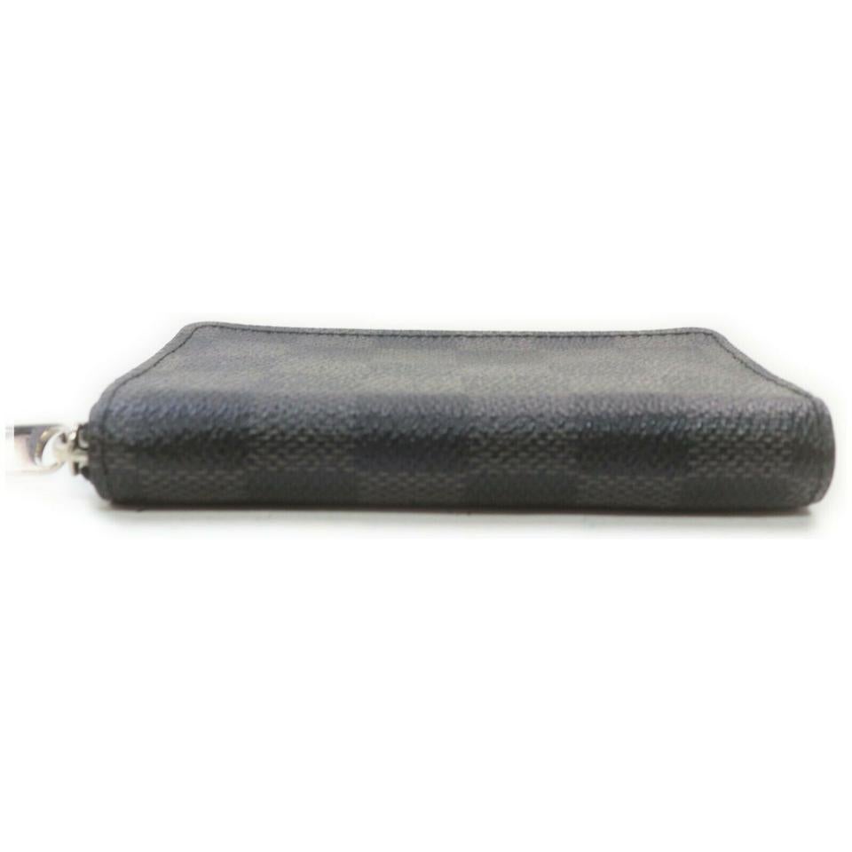 Louis Vuitton Black Damier Graphite Zippy Coin Purse Compact Wallet 861781 For Sale 3