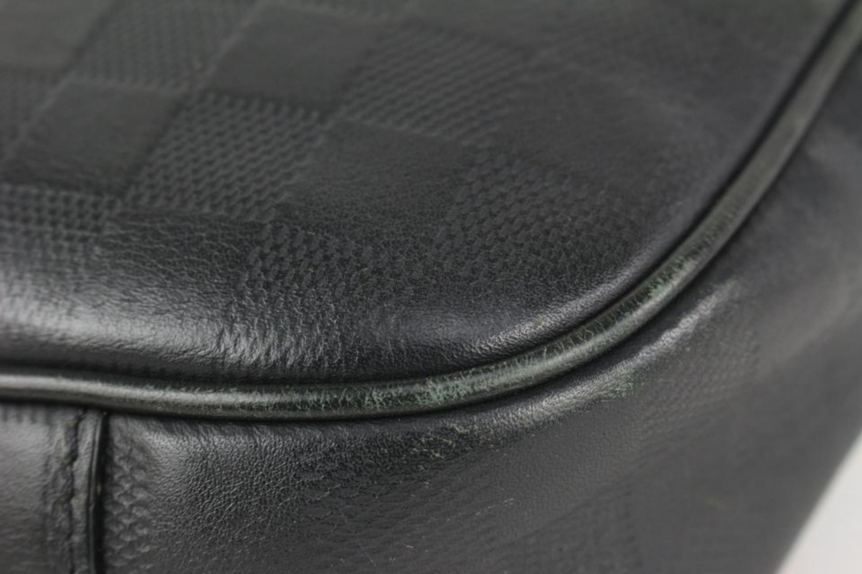Louis Vuitton Black Damier Infini Leather Ambler Bum Bag Waist Fanny Pack 108lv1 For Sale 1