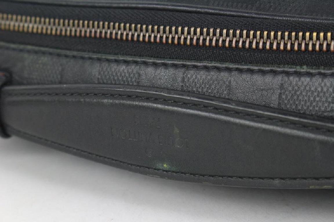 Louis Vuitton Black Damier Infini Leather Ambler Bum Bag Waist Fanny Pack  For Sale 6