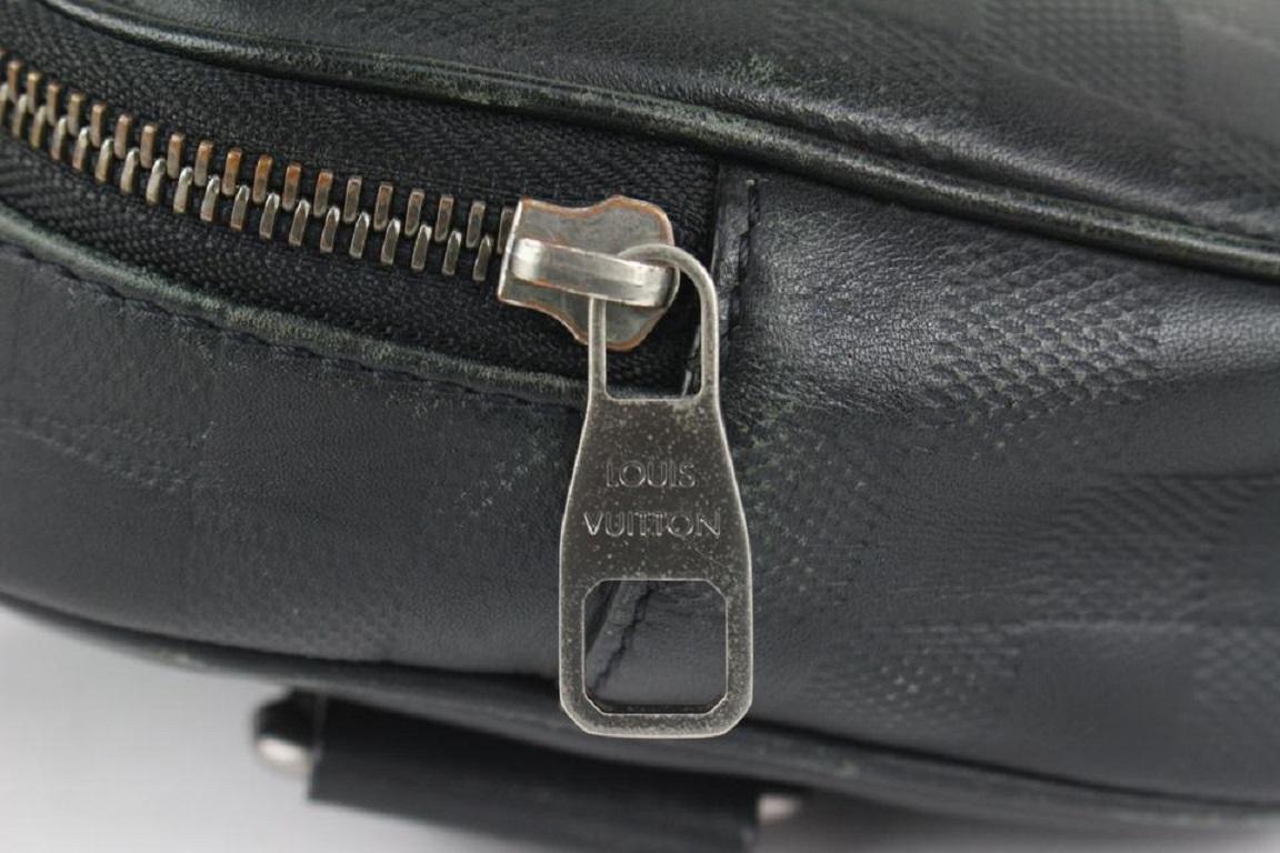 Louis Vuitton Black Damier Infini Leather Ambler Bum Bag Waist Fanny Pack  For Sale 7