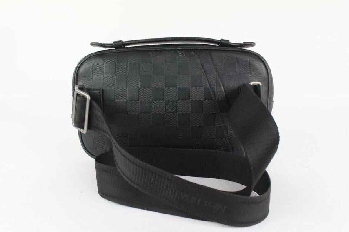 Louis Vuitton Black Damier Infini Leather Ambler Bum Bag Waist Fanny Pack  For Sale 3