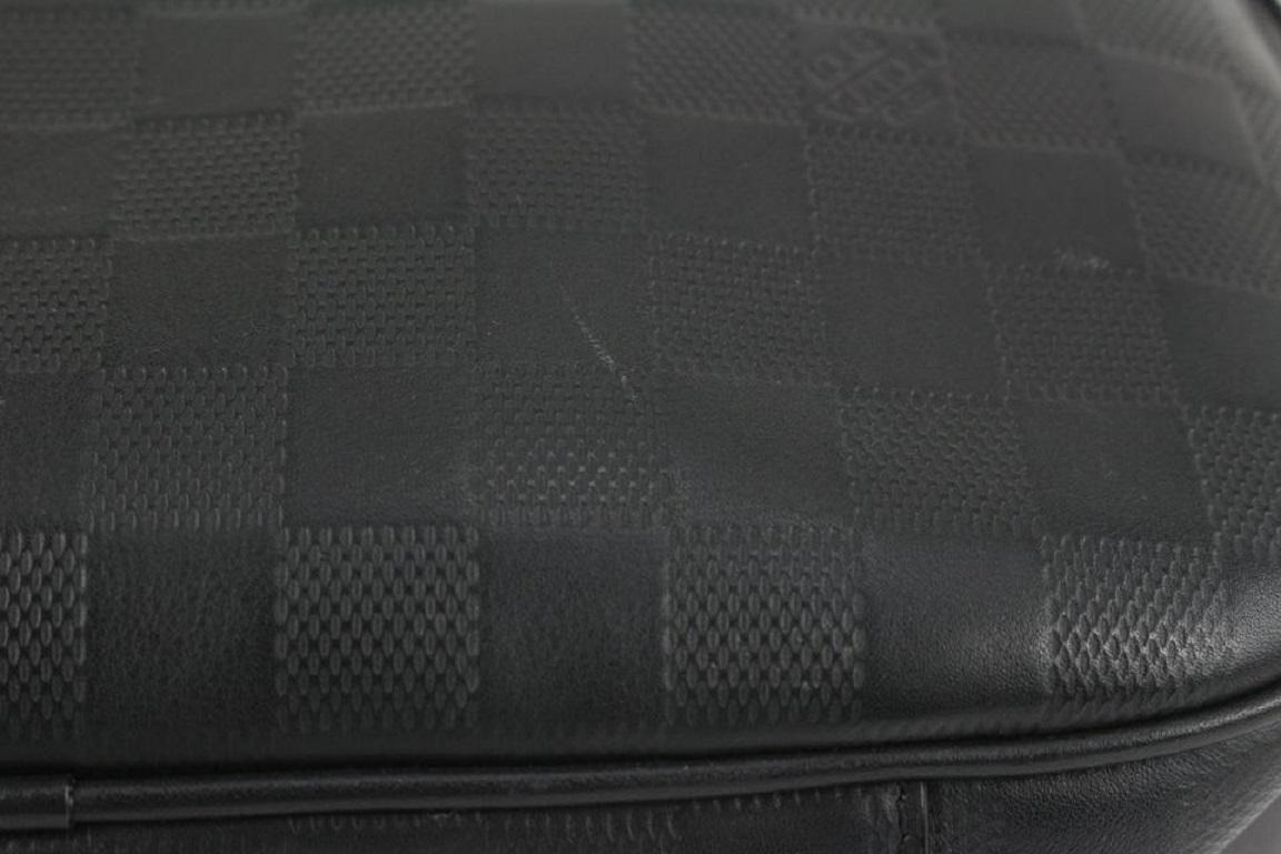 Louis Vuitton - Sac à bandoulière « Bum » en cuir ambré damier infini noir 99LV74 en vente 5