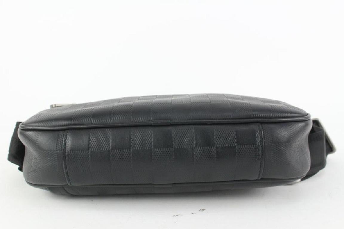 Louis Vuitton Black Damier Infini Leather Ambler Crossbody Bum Bag 99LV74 For Sale 2