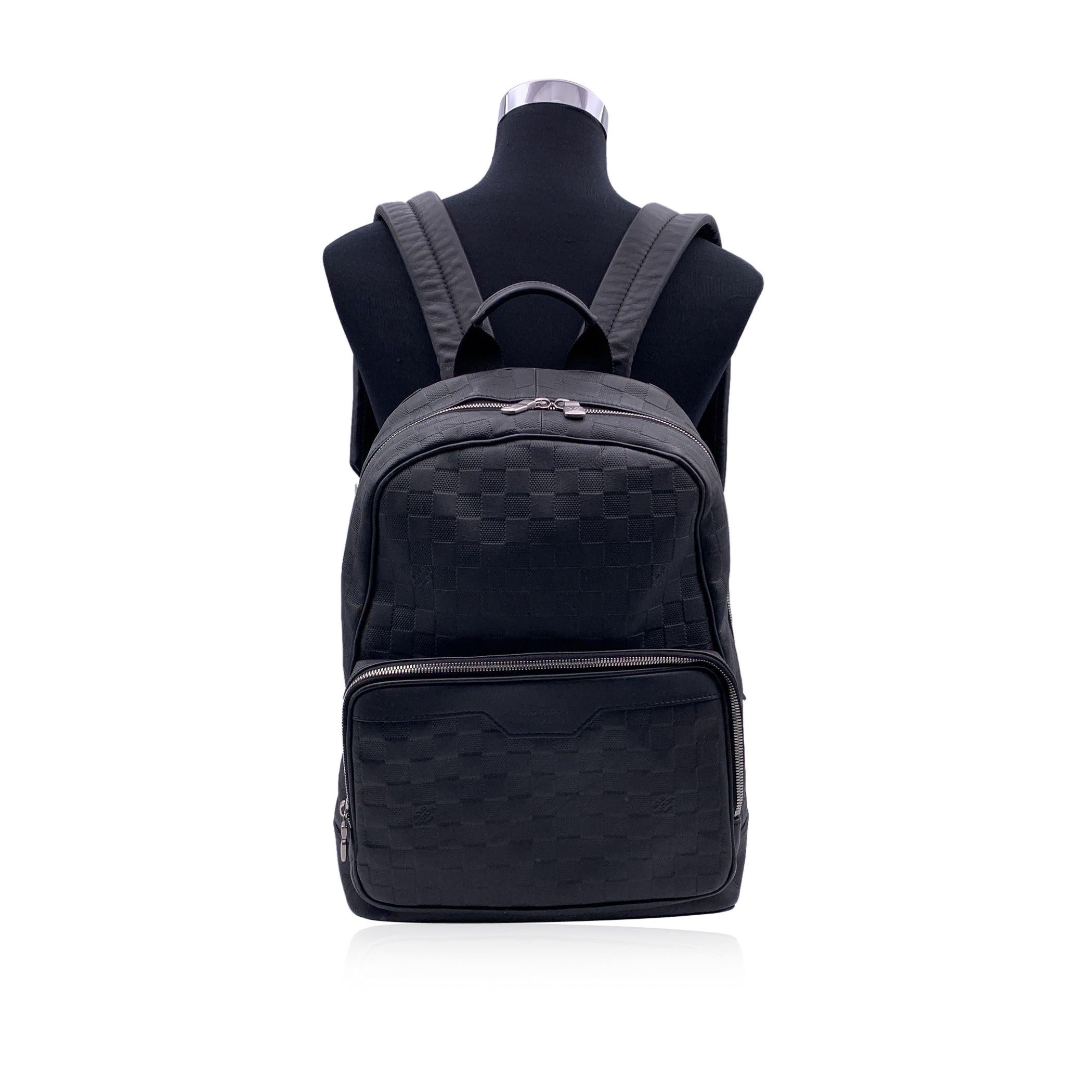 Louis Vuitton Black Damier Infini Leather Campus Backpack Bag In Good Condition In Rome, Rome
