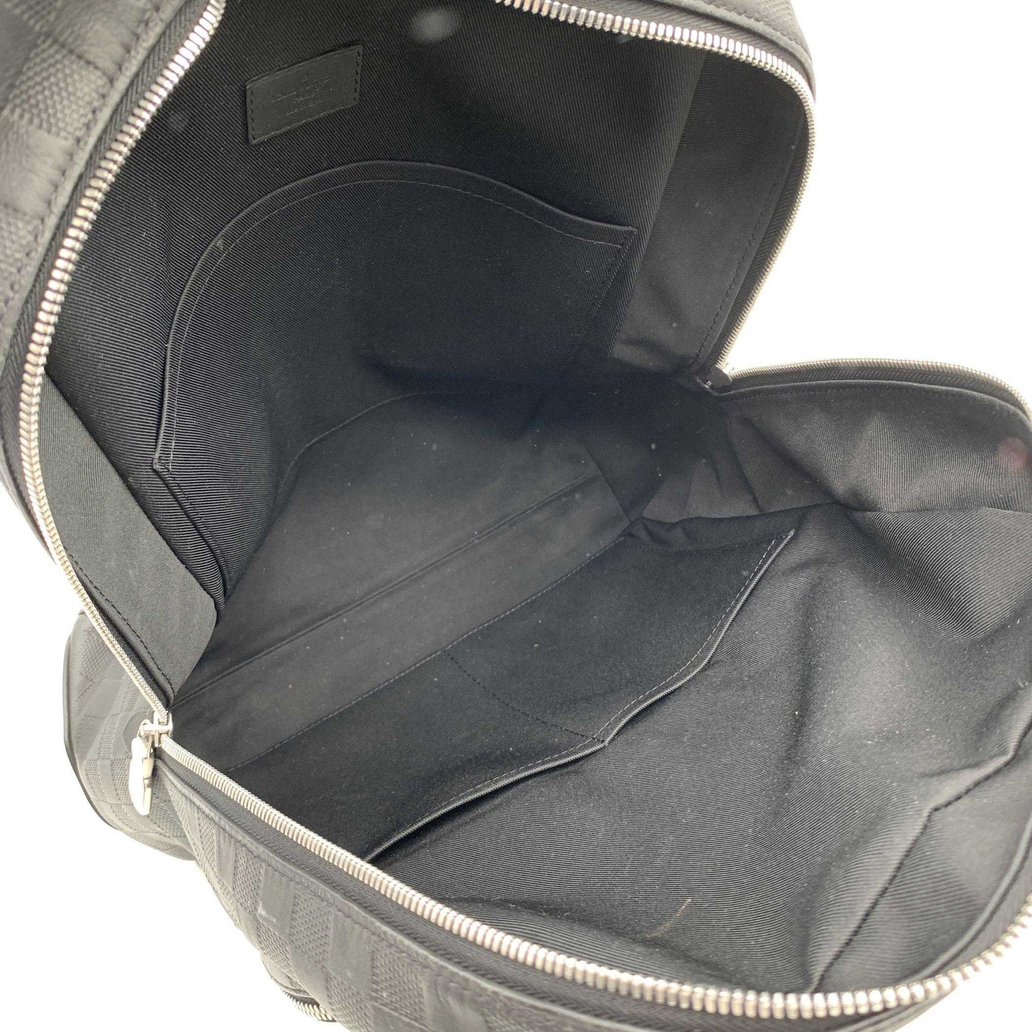 Louis Vuitton Black Damier Infini Leather Campus Backpack Bag 3