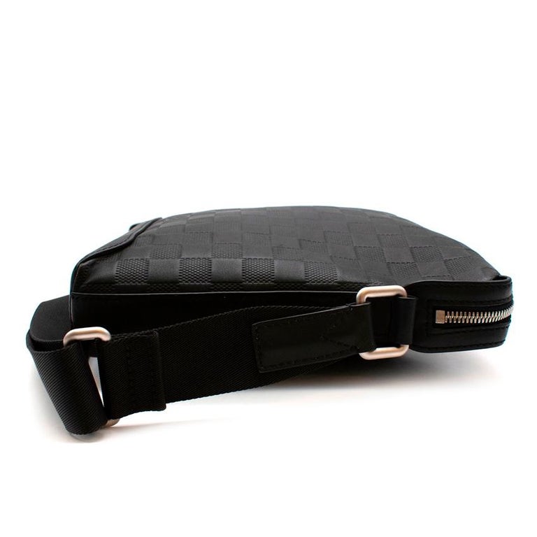 At Auction: Louis Vuitton, Louis Vuitton - Damier Infini Leather Messenger  BB - Black Crossbody