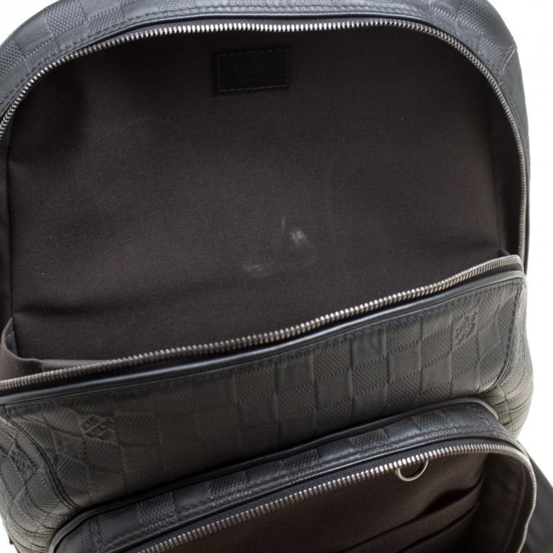 Louis Vuitton Black Damier Infini Leather Michael Backpack In Good Condition In Dubai, Al Qouz 2