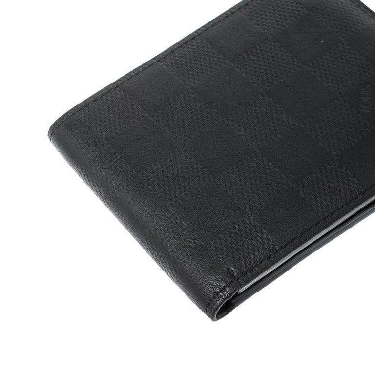 Louis Vuitton Black Damier Infini Leather Multiple Wallet For Sale at 1stdibs