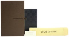 Louis Vuitton Black Damier Infini Leather Pocket Agenda Cover 5lva11617 Wallet