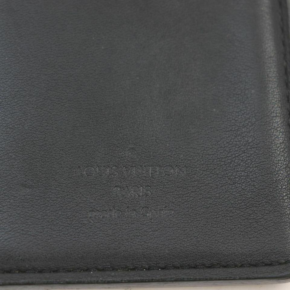 Louis Vuitton Black Damier Infini Leather Portefeuille Brazza Long Wallet For Sale 4