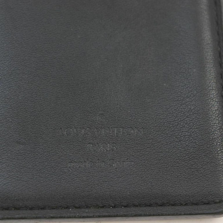 Louis Vuitton Black Damier Infini Leather Portefeuille Brazza Long