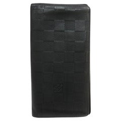 Louis Vuitton Black Damier Infini Leather Portefeuille Brazza Long Wallet
