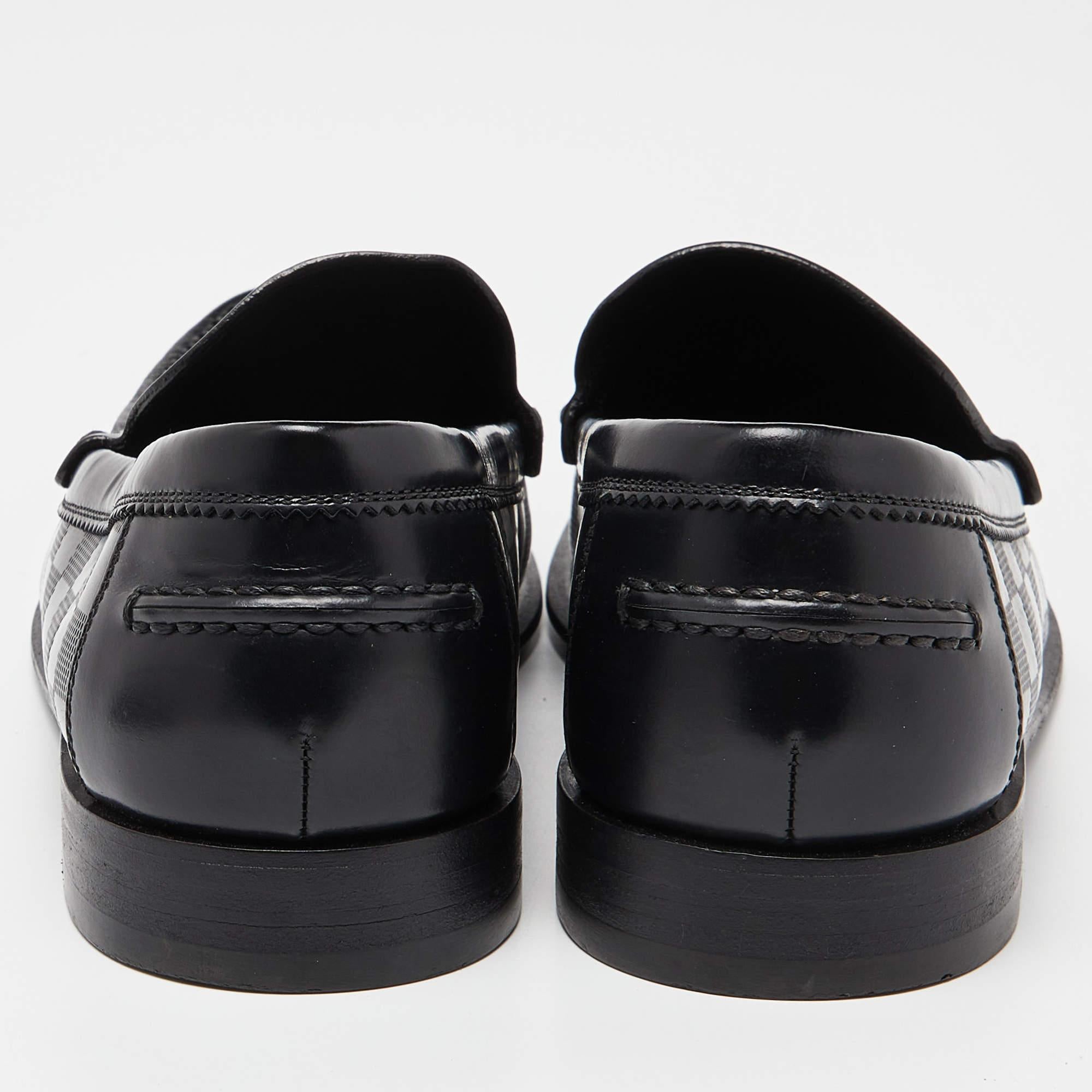 Louis Vuitton Black Damier Infini Leather Santiago Loafers Size 43 2