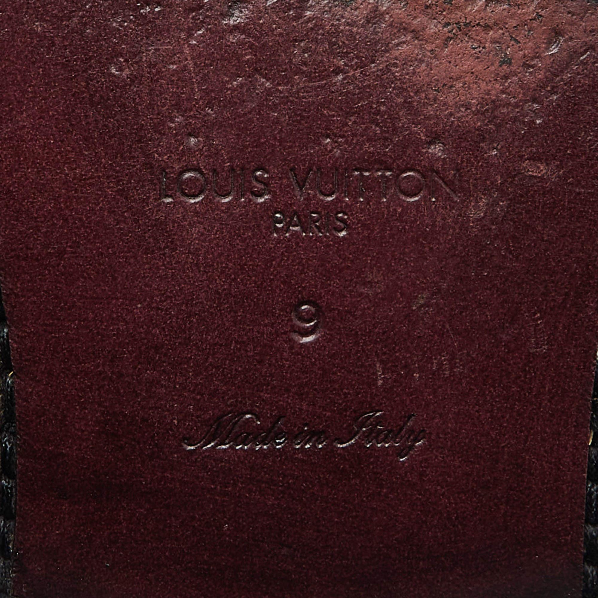 Louis Vuitton Black Damier Infini Leather Santiago Loafers Size 43 4
