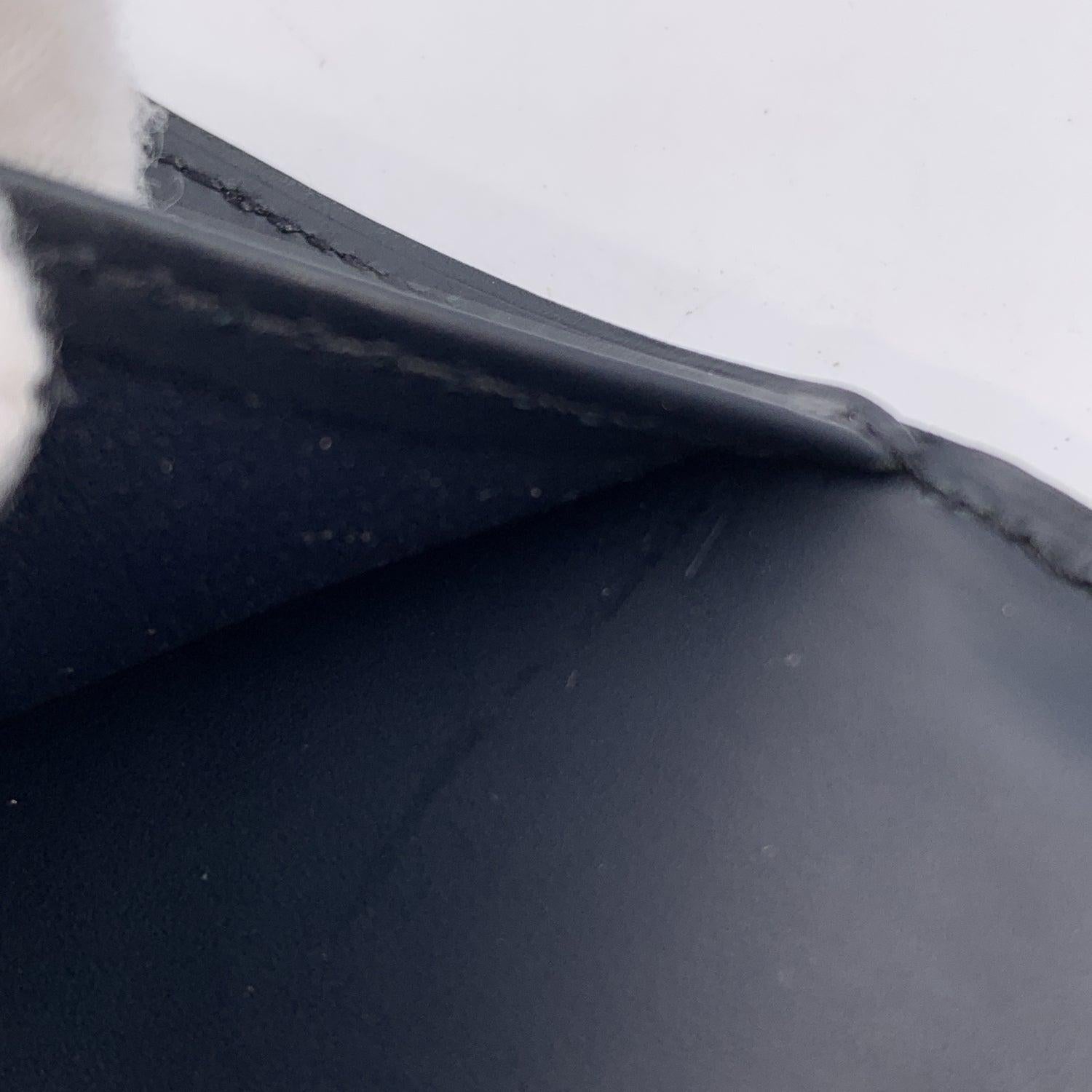 Louis Vuitton Black Damier Infini Leather Vertical Bifold Long Wallet For Sale 2