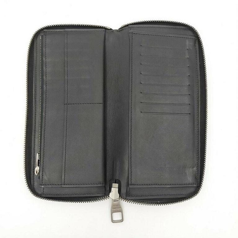 Louis Vuitton Black Damier Infini Leather Zippy Vertical Wallet 863454 For Sale 5