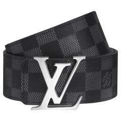 Louis Vuitton Black Damier Infini LV Initials 40mm Reversible Belt