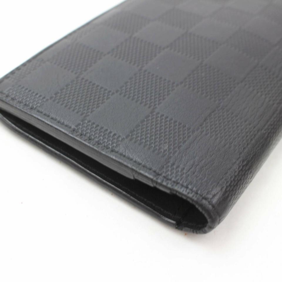 Louis Vuitton Black Damier Infini Portefeuille Brazza Long Flap Bifold I871371 For Sale 2
