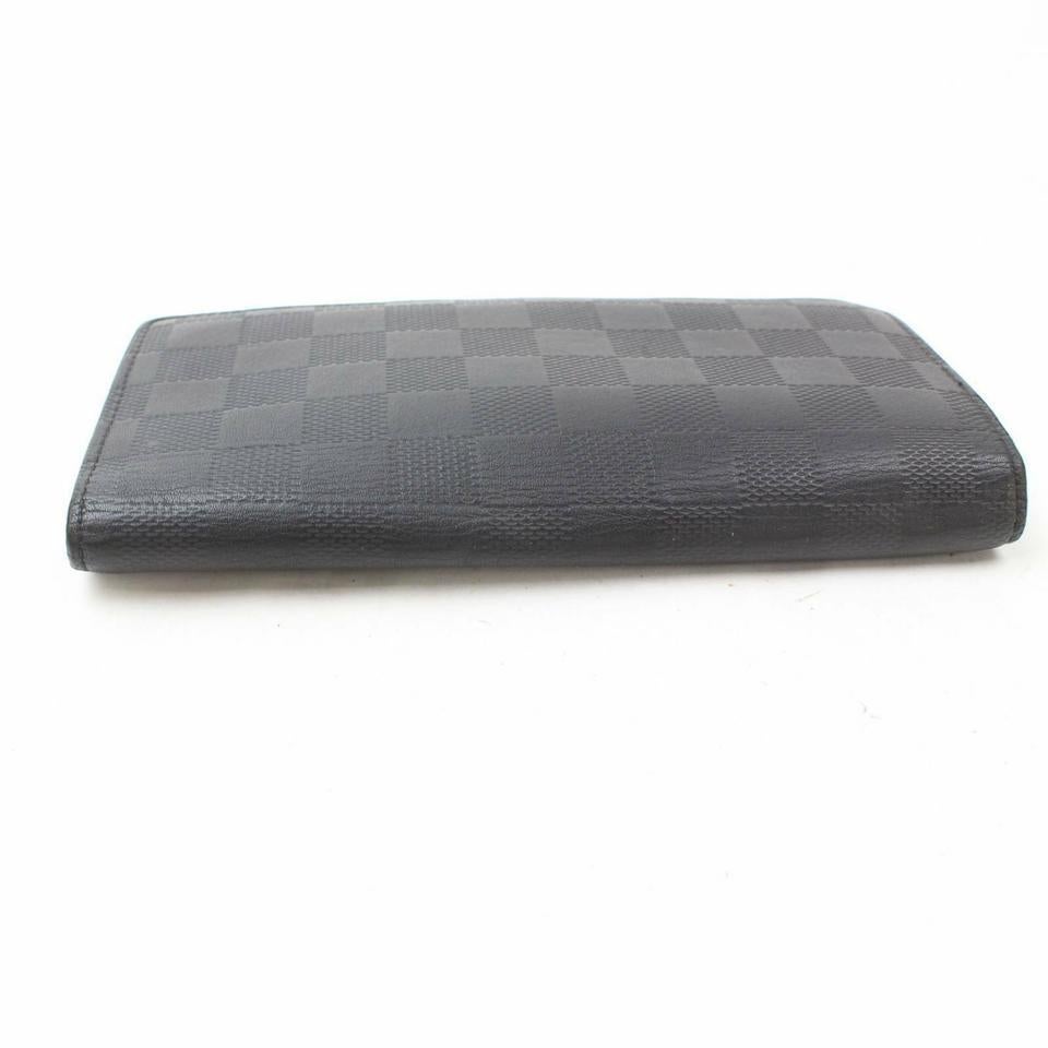 Louis Vuitton Black Damier Infini Portefeuille Brazza Long Flap Bifold I871371 For Sale 3