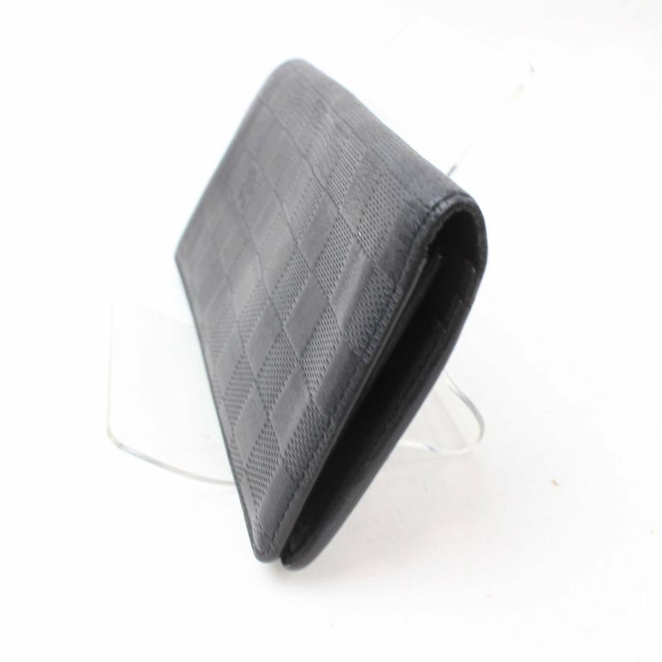 Louis Vuitton Black Damier Infini Portefeuille Brazza Long Flap Bifold I871371 For Sale 4