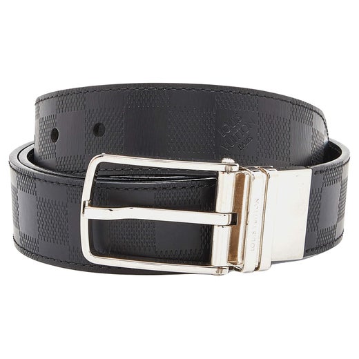 Louis Vuitton - Slender 35mm Reversible Belt - Leather - Black - Size: 85 cm - Luxury